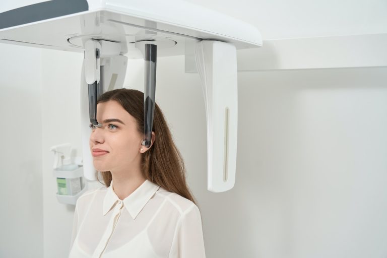 Dental X-rays 9 Dental clinic client during CT scanning procedure