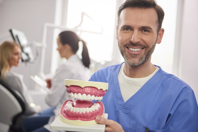 Smiling dentist