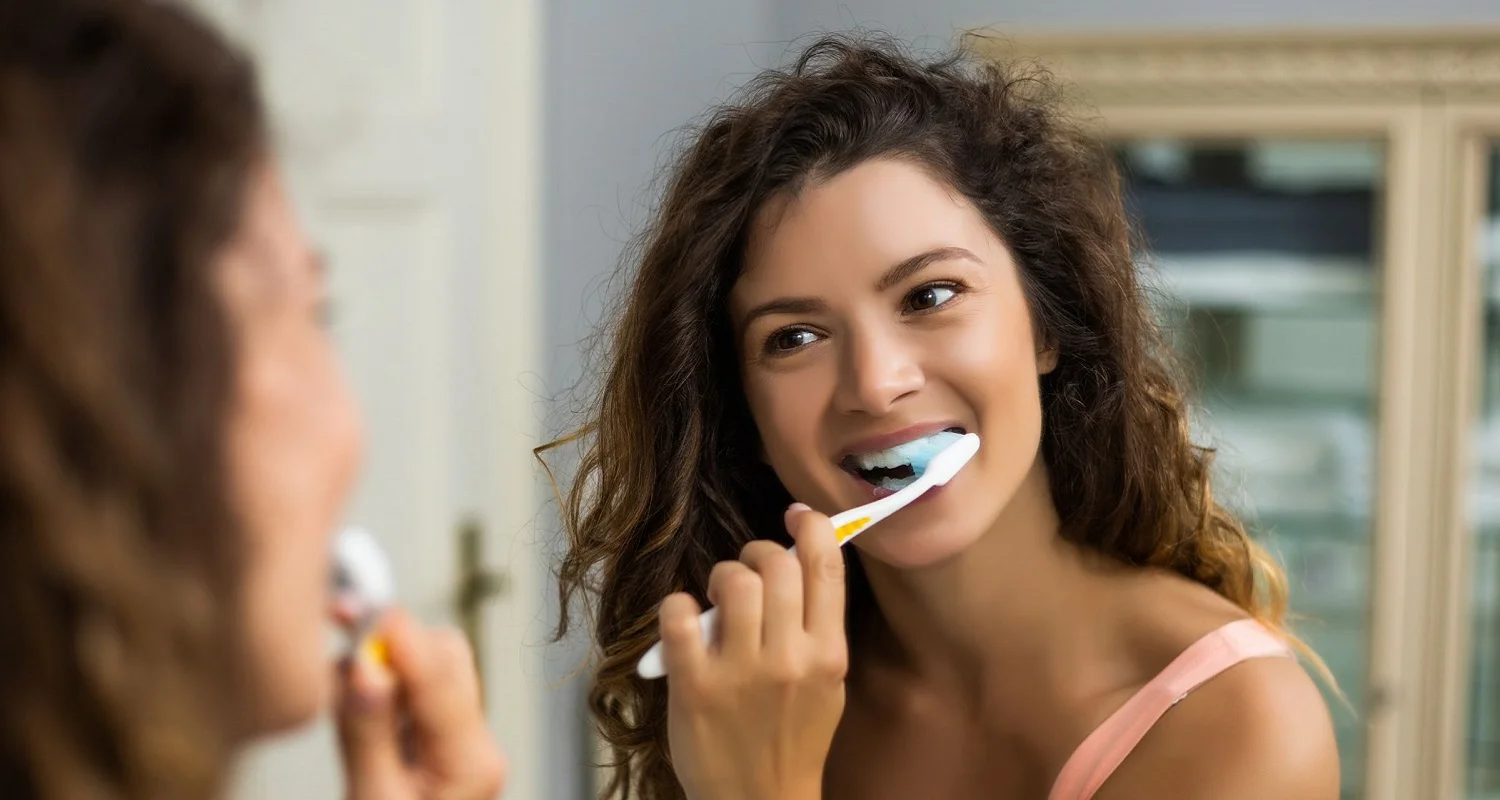 brushing teeth