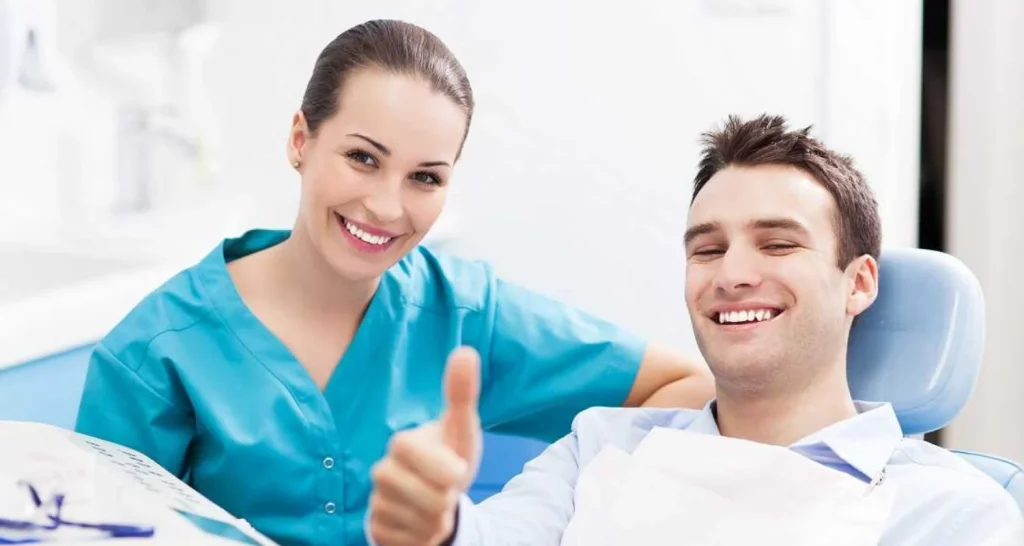new years resolutions with dentist and patient