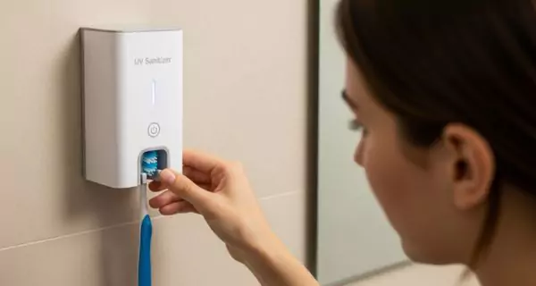 How does a UV toothbrush sanitizer work?